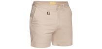Stretch Cotton Drill Short Short - Stone