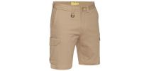 Stretch Cotton Drill Cargo Short - Khaki