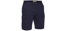 Stretch Cotton Drill Cargo Short - Navy