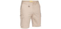 Stretch Cotton Drill Cargo Short - Stone