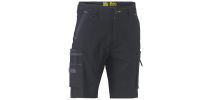 Flx & Move Stretch Utility Zip Cargo Short - Black