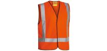 Taped X Back Hi Vis Vest - Orange