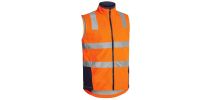 Taped Hi Vis Soft Shell Vest - Orange/Navy