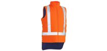 Taped Hi Vis Puffer Vest with X Back - Orange