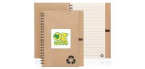 Eco Notebook Recycled Paper Spiral Bound - Natural