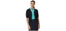 Wool Rich Short Sleeve Rib Trim Cardigan