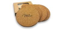 Vineyards Cork Coaster Round Set of 4