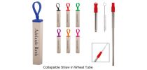 Collapsible Straw in Wheat Tube