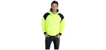 Mens' Contrast Hi Vis Fleece Hoodie
