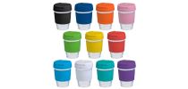 12oz/340ml Glass Karma Kup Plastic Flip Lid