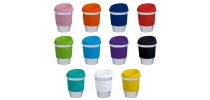 12oz/340ml Glass Karma Kup Silicon Lid