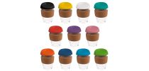 12oz/340ml Glass Karma Kup Cork Band Silicon Lid