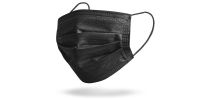 Black 3-Ply Disposable Face Masks