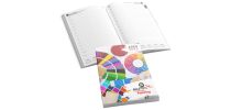 HC A4 157 leaf Diary PUR 1c Laminated paper cover with end pap