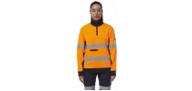 Womens Reflective Spliced 1/4 Zip Fleece