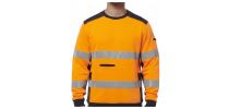 Reflective Spliced Crew Neck Fleece