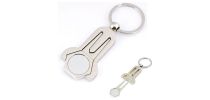 Golfer Metal Keyring