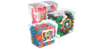 Corporate Colour Mini Jelly Beans in Clear Mini Noodle Box