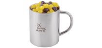 Corporate Colour Mini Jelly Beans in Stainless Steel Double Wall Barrel Mug