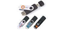Swivel USB Flash Drive Dual 8GB