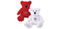 Zoe (Red) and Snowy (White) Plush Teddy Bear