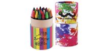 Custom Design Assorted Colour Crayons in Cardboard Tube