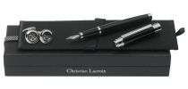 Set Christian Lacroix Black (fountain Pen & Cufflinks)