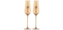M&W Glamour Flute 230ml Set of 2 Gold