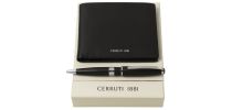 Set Cerruti 1881 Black (ballpoint Pen & Leather Wallet)