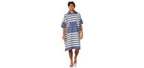 Ocean Stripe Large Poncho