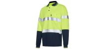 Hi-Vis Day / Night Long Sleeve Cool Breathe Safety Polo
