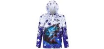 Men's Polyester Spandex Sublimated 1/4 Zip Fishing Hood Shirt