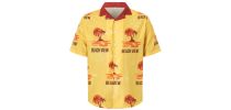 Men's Sublimated Imitation Cotton Cuban Collar Shirt