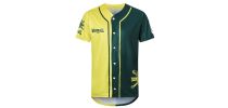 Men's 100%Polyester Sublimated Full-Button Baseball Jersey