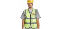 Unisex Adults Hi-Vis Vest With Reflective Tapes and Functional Pockets
