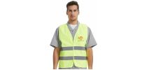 Unisex Adults Classic Hi-Vis Vest with Horizontal Reflective Tape