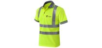 Unisex Polyester Hi-Vis Reflective S/S Polo