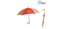 Regular wooden straight umbrella-Eco Friendly RPET