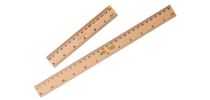 Dual Scale Wooden Ruler
