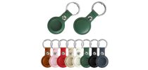 PU Leather AirTag Holder with Keyring