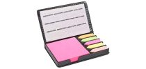 Square PU Leather Case Of Sticky Notes With Calendar