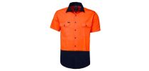 Open Front 2 Tone S/S Shirt