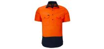 Closed Front S/S 2 Tone Shirt