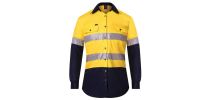 Ladies 2 Tone Vented Light Weight Open Front