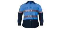 Kids 2 Tone Open Front Shirt With Tape