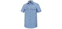 Pilbara Mens Y/D Check, Dual Pocket, S/S Shirt