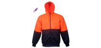 Unisex Adults Hi-Vis Full Zip Hoodie