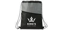 Bullet Cross Weave Zippered Drawstring Bag