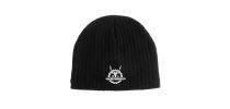 Cable Knit Beanie With Fleece Lining - Black