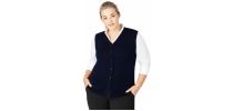 Womens Button Front Knit Vest